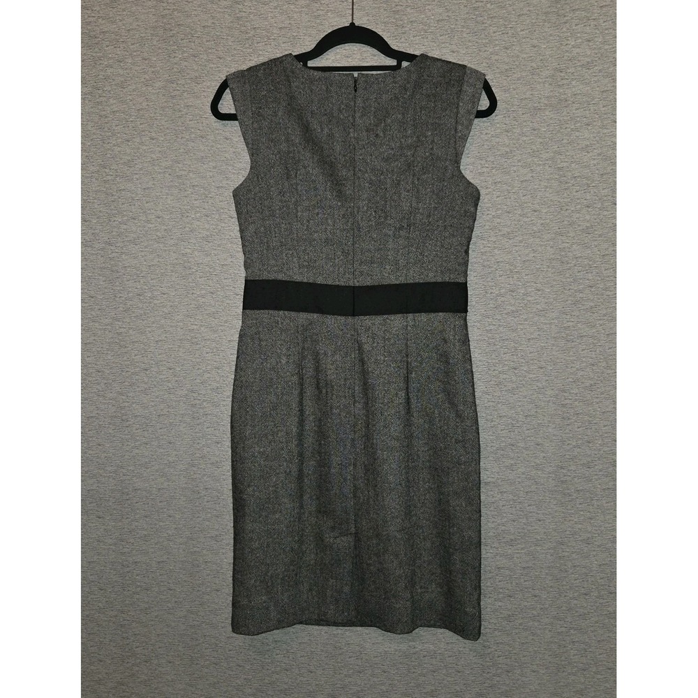Banana Republic Wool Blend Dress Tweed V-Neck Size 4 Petite Comfort Stretch - Picture 9 of 9